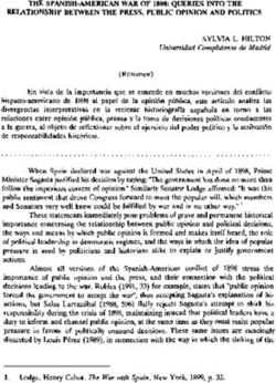 THE SPANISH-AMERICAN WAR OF 1898: QUERIES INTO THE RELATIONSHIP BETWEEN THE PRESS, PUBLIC OPINI&Oacute;N AND POLITICS