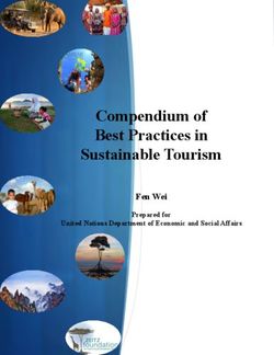 Compendium of Best Practices in Sustainable Tourism - Fen Wei Prepared for United Nations Department of Economic and Social Affairs