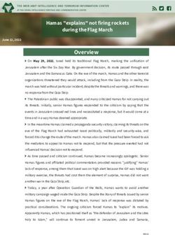 Overview Hamas "explains" not firing rockets during the Flag March