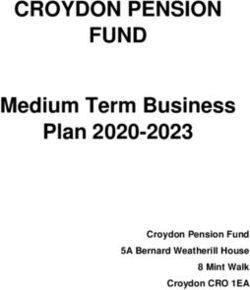 CROYDON PENSION FUND Medium Term Business Plan 2020-2023 - Croydon Pension Fund 5A Bernard Weatherill House 8 Mint Walk Croydon CRO 1EA
