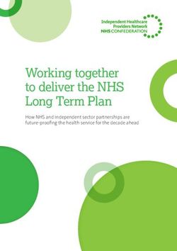Working together to deliver the NHS Long Term Plan - How NHS and independent sector partnerships are future-proofing the health service for the ...
