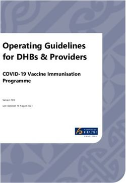 Operating Guidelines for DHBs & Providers - COVID-19 Vaccine Immunisation Programme - WellSouth