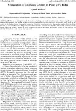 Segregation of Migrants Groups in Pune City, India