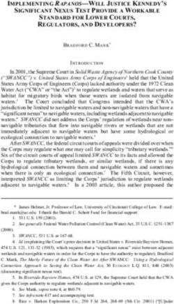 IMPLEMENTING RAPANOS-WILL JUSTICE KENNEDY'S SIGNIFICANT NEXUS TEST PROVIDE A WORKABLE STANDARD FOR LOWER COURTS, REGULATORS, AND DEVELOPERS?