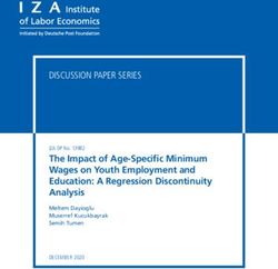 The Impact of Age-Specific Minimum Wages on Youth Employment and Education: A Regression Discontinuity Analysis - IZA DP No. 13982 DECEMBER 2020