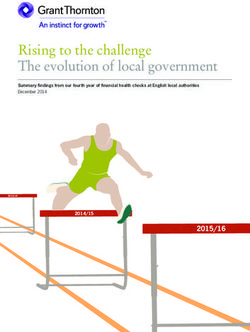 Rising to the challenge The evolution of local government 2015/16