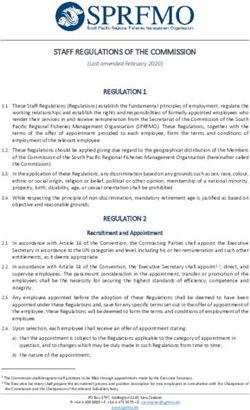 STAFF REGULATIONS OF THE COMMISSION