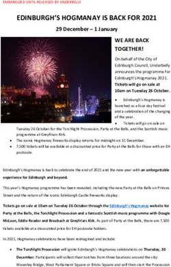 EDINBURGH'S HOGMANAY IS BACK FOR 2021