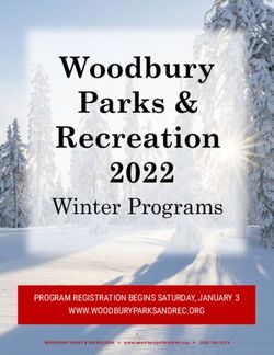 Woodbury Parks & Recreation 2022 - Winter Programs PROGRAM REGISTRATION ...
