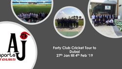 Forty Club Cricket Tour to Dubai 27th Jan till 4th Feb '19 - SGS Cricket