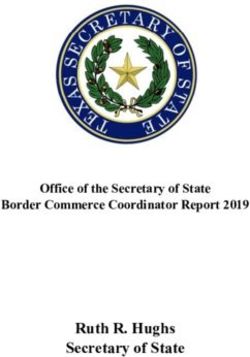 Ruth R. Hughs Secretary of State - Office of the Secretary of State Border Commerce Coordinator Report 2019