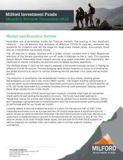 Milford Investment Funds Monthly Review December 2020 - Milford Asset Management