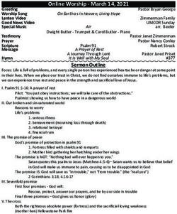 Online Worship - March 14, 2021 - Church of the Lakes