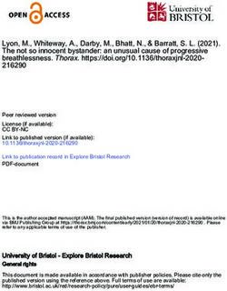 Lyon, M., Whiteway, A., Darby, M., Bhatt, N., & Barratt, S. L. (2021). The not so innocent bystander: an unusual cause of progressive ...