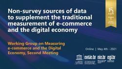 Non-survey sources of data to supplement the traditional measurement of e-commerce and the digital economy - Working Group on Measuring e-commerce ...