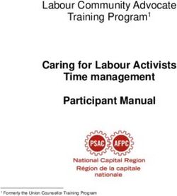 Caring for Labour Activists Time management Participant Manual - Labour Community Advocate - PSAC NCR
