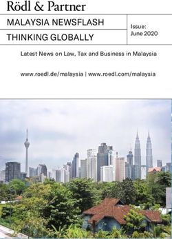 MALAYSIA NEWSFLASH THINKING GLOBALLY - Issue: June 2020 Latest News on Law, Tax and Business in Malaysia www.roedl.de/malaysia | ...