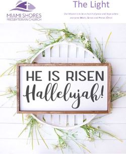 The Light Our Mission is to be a church of grace and hope where everyone Meets, Serves and Praises Christ - Miami Shores Presbyterian Church