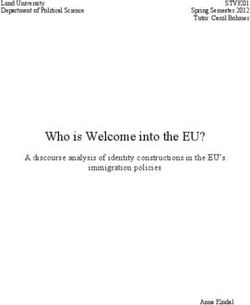 Who is Welcome into the EU? - A discourse analysis of identity constructions in the EU's immigration policies