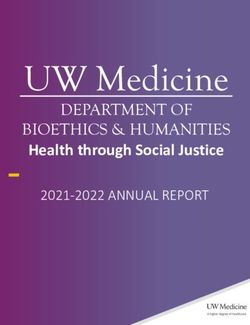 UW Medicine DEPARTMENT OF BIOETHICS & HUMANITIES - Health through Social Justice