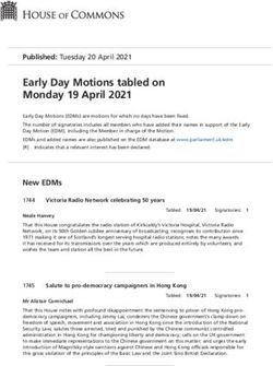 Early Day Motions tabled on Monday 19 April 2021 - Commons business papers