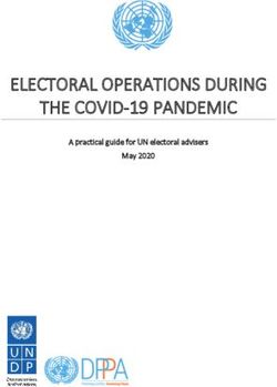 ELECTORAL OPERATIONS DURING THE COVID-19 PANDEMIC - A practical guide for UN electoral advisers May 2020 - City2City ...