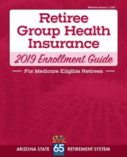 Retiree Insurance Group Health - 2019 Enrollment Guide - ARIZONASTATE RETIREMENTSYSTEM - Arizona State Retirement System