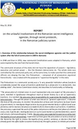 REPORT on the unlawful involvement of the Romanian secret intelligence agencies, through secret protocols, in the Romanian judiciary system ...
