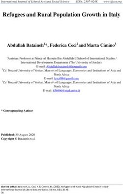 Refugees and Rural Population Growth in Italy - International ...