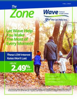 Zone - FROM WAVE OUR COMMUNITY PROGRAMS & SPECIALS - Wave Federal Credit Union