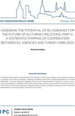 ASSESSING THE POTENTIAL OF EU AGENCIES FOR THE FUTURE OF EU-TURKEY RELATIONS, PART 2: A SYSTEMATIC MAPPING OF COOPERATION BETWEEN EU AGENCIES AND ...