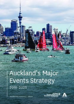 Auckland's Major Events Strategy - 2018-2025 aucklandnz.com/major-events