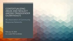 CONTEXTUALIZING ABUSE AND NEGLECT AMONG TRANSGENDER OLDER ADULTS - FEBRUARY 18, 2020 A.J. LOWIK, PHD CANDIDATE
