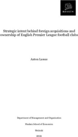 Strategic intent behind foreign acquisitions and ownership of English Premier League football clubs Anton Lassas - Helda