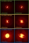 Feedback from reorienting AGN jets - Jet-ICM coupling, cavity properties and global energetics