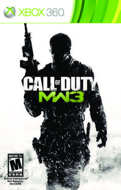 Call of Duty Modern Warfare 3. Xbox 360. User Guide.