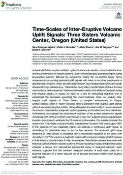 Time-Scales of Inter-Eruptive Volcano Uplift Signals: Three Sisters Volcanic Center, Oregon (United States) - E-Prints ...