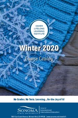 Winter 2020 Course Catalog - No Grades. No Tests. Learning...for the Joy of It! - Sonoma State University