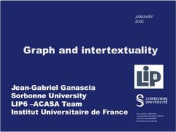 Graph and intertextuality - Jean-Gabriel Ganascia Sorbonne University LIP6 -ACASA Team Institut Universitaire de France - EGC 2020