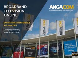 BROADBAND TELEVISION ONLINE - EXHIBITION & CONFERENCE 4- 6 June 2019 Cologne / Germany www.angacom.de - ANGA COM
