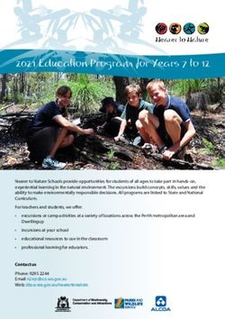 2021 Education Program for Years 7 to 12 - Parks and ...