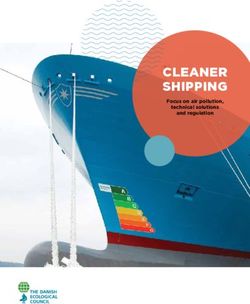 CLEANER SHIPPING Focus on air pollution, technical solutions and regulation