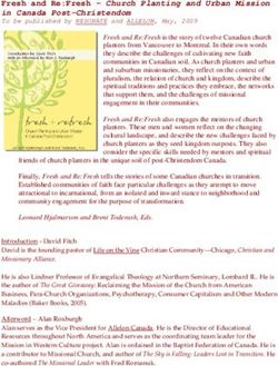 Fresh and Re:Fresh - Church Planting and Urban Mission