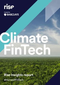 CLIMATE FINTECH RISE INSIGHTS REPORT - #HOMEOFFINTECH - RISE BY BARCLAYS