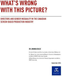 WHAT'S WRONG WITH THIS PICTURE? - DIRECTORS AND GENDER INEQUALITY IN THE CANADIAN SCREEN-BASED PRODUCTION INDUSTRY