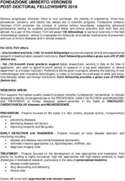 FONDAZIONE UMBERTO VERONESI POST-DOCTORAL FELLOWSHIPS 2018 - unito . it