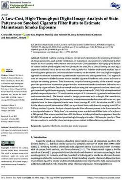 A Low-Cost, High-Throughput Digital Image Analysis of Stain Patterns on Smoked Cigarette Filter Butts to Estimate Mainstream Smoke Exposure - MDPI