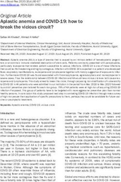 Original Article Aplastic anemia and COVID-19: how to break the vicious circuit? - American Journal ...