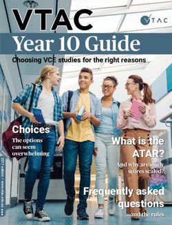 VTAC Year 10 Guide - Choices What is the ATAR? Frequently asked questions - Vermont Secondary College