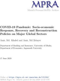 COVID-19 PANDEMIC: SOCIO-ECONOMIC RESPONSE, RECOVERY AND RECONSTRUCTION POLICIES ON MAJOR GLOBAL SECTORS - MUNICH PERSONAL REPEC ARCHIVE